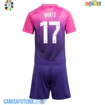 Camisa de time de futebol Alemanha Florian Wirtz #17 Replicas 2º Equipamento Infantil Europeu 2024 Manga Curta (+ Calças curtas)